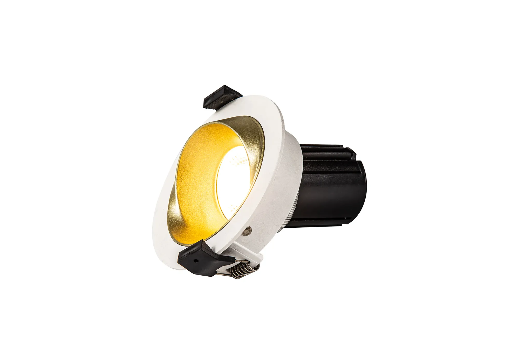 DM201141  Bonia 10 Tridonic powered 10W 2700K 750lm 12° CRI>90 LED Engine White/Gold Fixed Recessed Spotlight, IP20